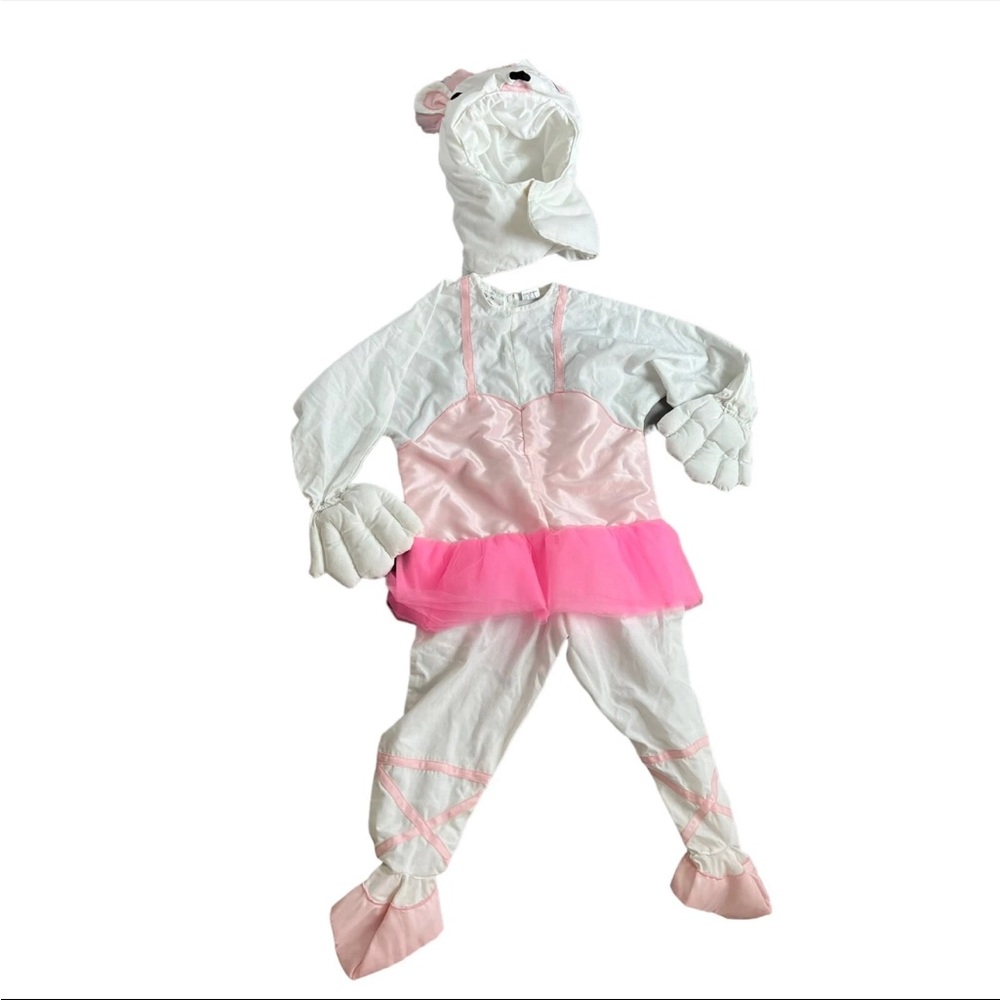 Retro 80s Halloween costume ballet mouse whimsicality inc girls size 5 6 white